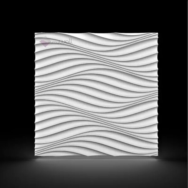 Polystyrénový 3D obkladový panel Vítr bílý