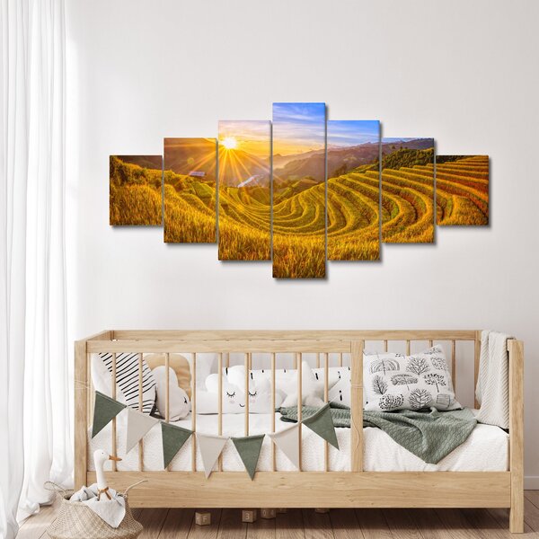 Obraz - Rýžové terasy ve Vietnamu (210x100 cm)