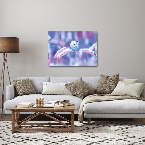 Obraz - Motýli v zimě (70x50 cm)