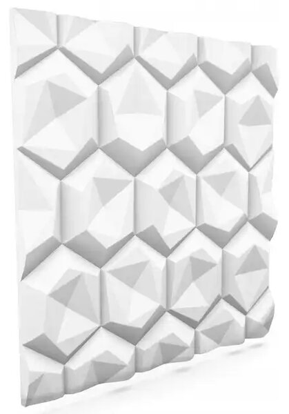 Polystyrénový 3D obkladový panel Hex bílý