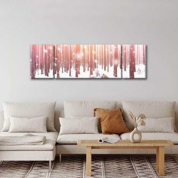Obraz - Zebra v zasněženém lese (170x50 cm)