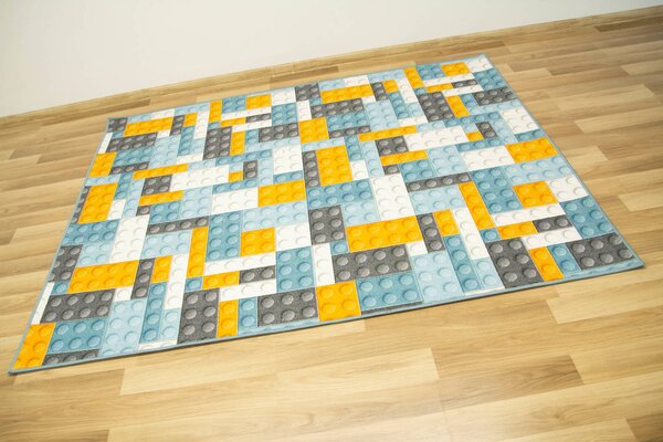 Kobercový ráj Dětský kusový koberec Kostky Lego vícebarevný Rozměr: 100x200 cm