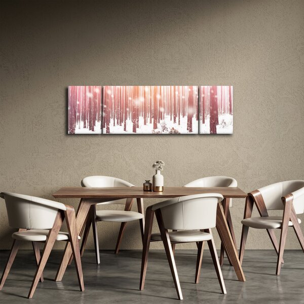 Obraz - Zebra v zasněženém lese (170x50 cm)