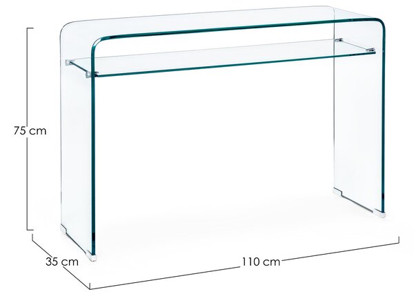 Bizzotto designové konzolové stoly Iride Rect Glass 2SH (110 x 35 cm)