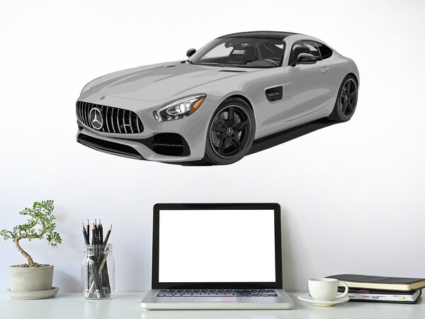 Mercedes Benz AMG GT textilní přelepitelná samolepka na zeď 75 x 36 cm