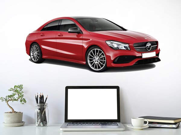 Mercedes Benz CLA textilní přelepitelná samolepka na zeď 48 x 20 cm