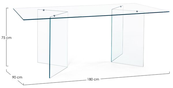 Bizzotto designové jídelní stoly Iride Rectangular Table (180 x 90 cm)