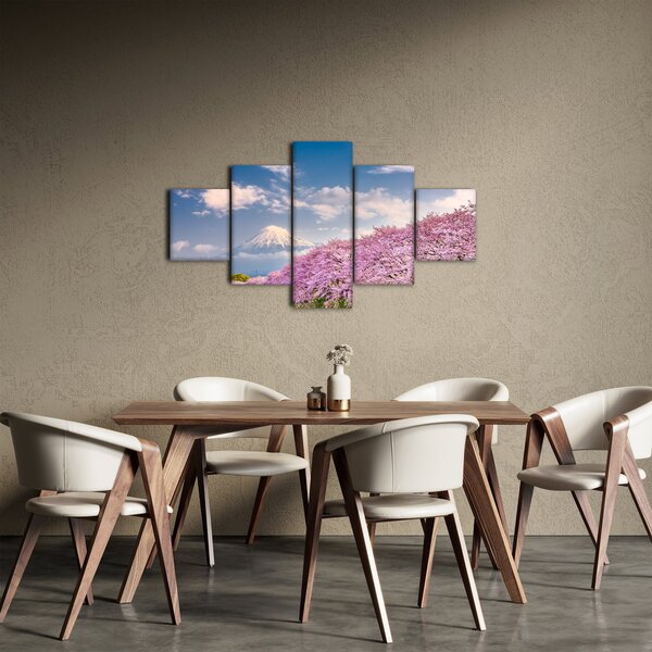 Obraz - Japonská jarní krajina (125x70 cm)
