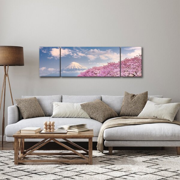 Obraz - Japonská jarní krajina (170x50 cm)