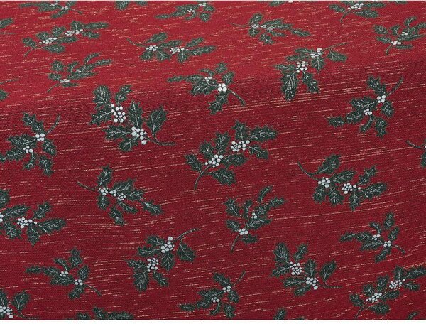 Ubrus MOTIV LUREX cesmína červenozelená 150 x 220 cm