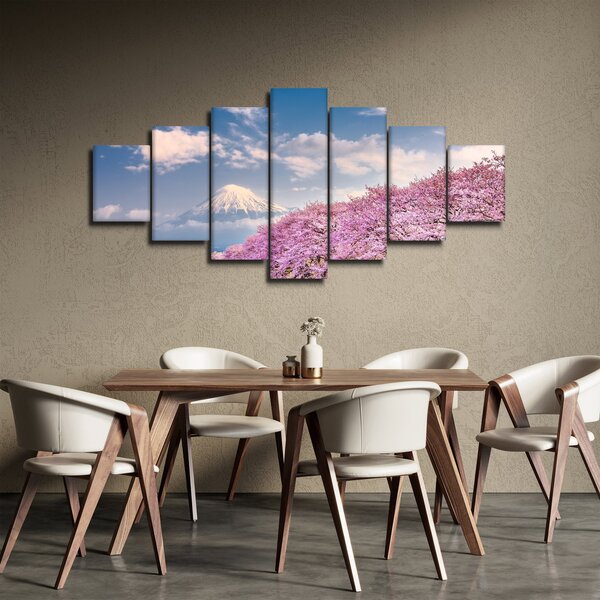 Obraz - Japonská jarní krajina (210x100 cm)