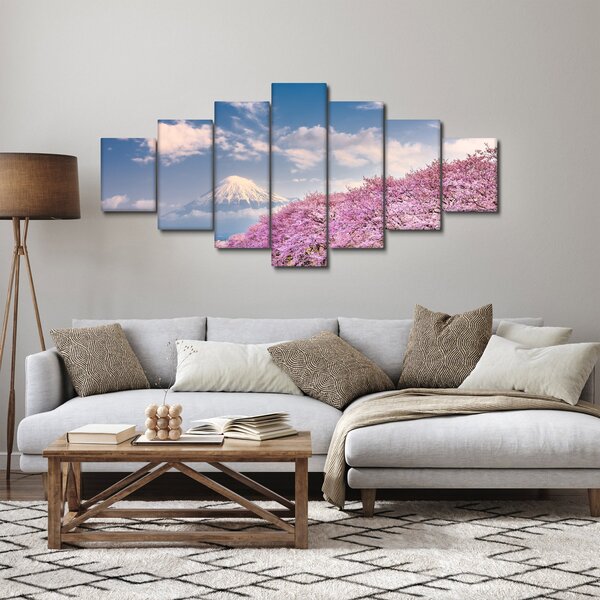 Obraz - Japonská jarní krajina (210x100 cm)
