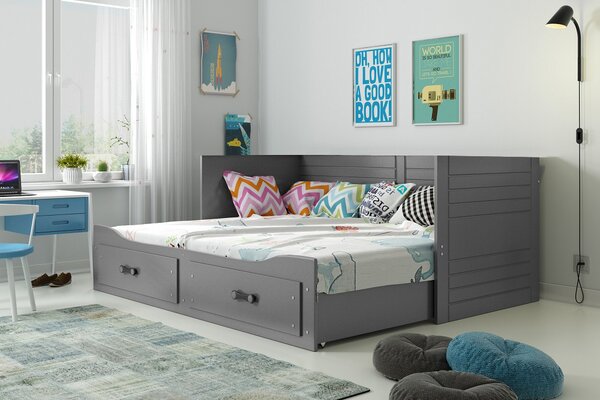AJK Dětská postel Hermes - komplet šedá