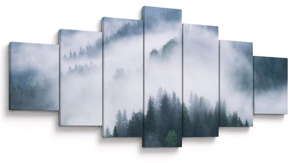 Obraz - Stromy v mlze (210x100 cm)