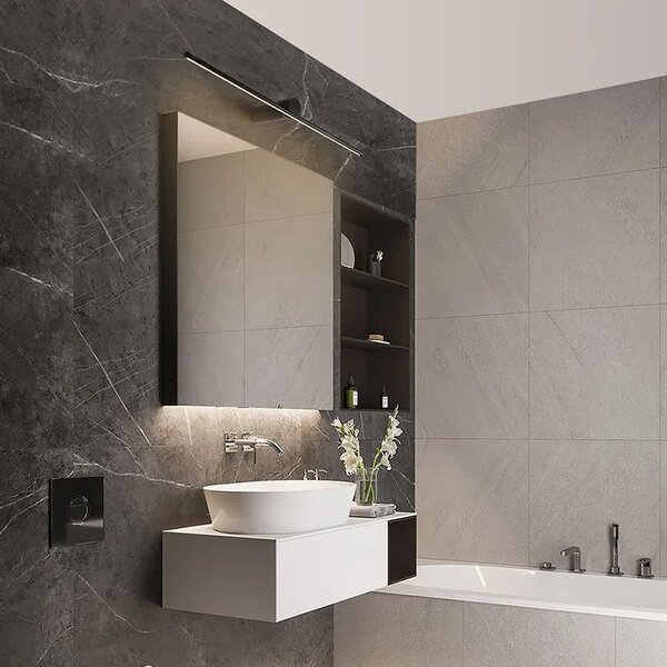 Toolight Toolight, LED nástěnné svítidlo 60cm 9W 4000K APP1342-W, černá, OSW-02432
