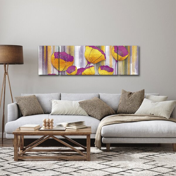 Obraz - Ilustrace květin (170x50 cm)