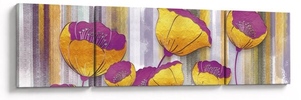 Obraz - Ilustrace květin (170x50 cm)
