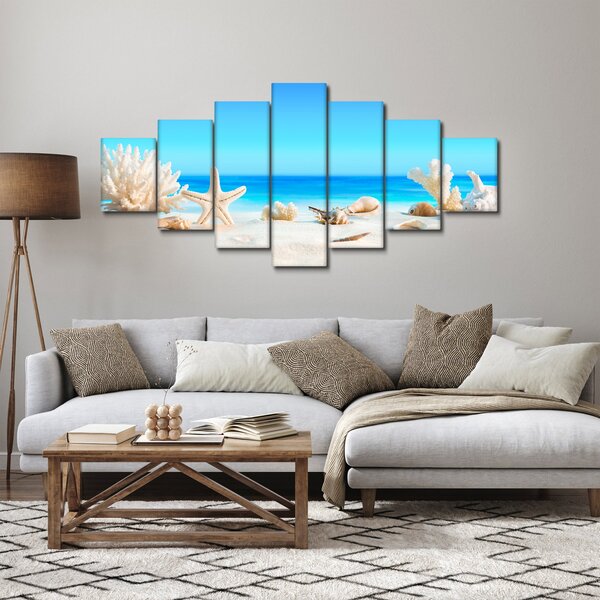 Obraz - Zátiší s mušlemi (210x100 cm)