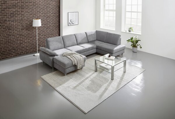 SEDACÍ SOUPRAVA, textil, světle šedá Cantus - Sedací soupravy