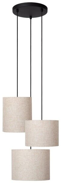 LUCIDE 45409/13/38 MAYA závěsné svítidlo D460mm 3xE27 černá, krémová