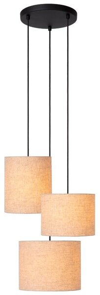 LUCIDE 45409/13/38 MAYA závěsné svítidlo D460mm 3xE27 černá, krémová