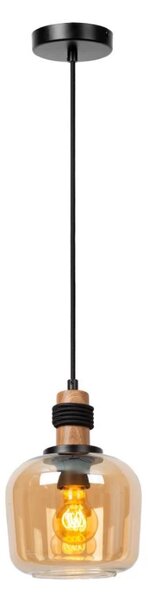 LUCIDE 45408/18/62 ILONA závěsné svítidlo D180mm 1xE27 černá, jantarová