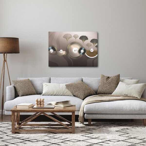 Obraz - Zlatohnědá abstrakce (70x50 cm)