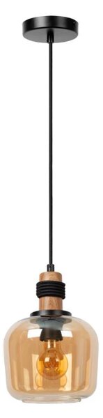 LUCIDE 45408/18/62 ILONA závěsné svítidlo D180mm 1xE27 černá, jantarová
