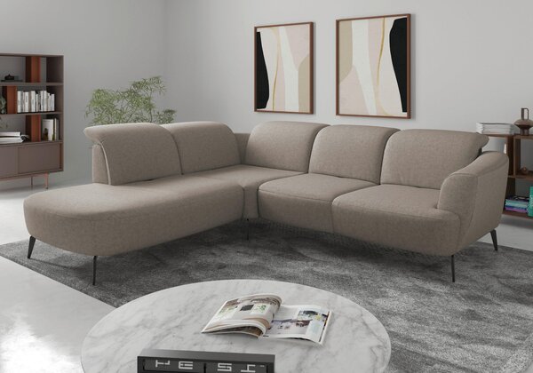 ROHOVÁ SEDAČKA, textil, šedohnědá Sit & More - Sedací soupravy, Online Only