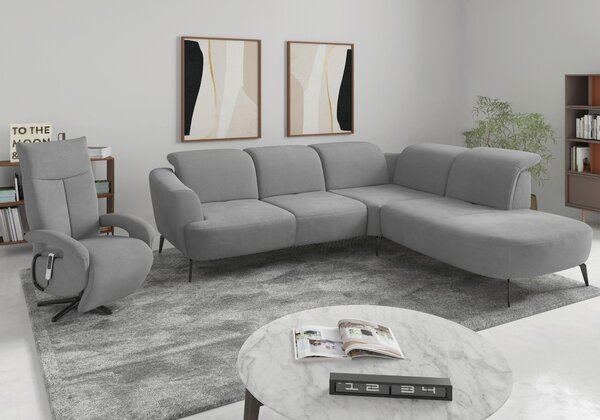 ROHOVÁ SEDAČKA, textil, šedá Sit & More - Sedací soupravy, Online Only