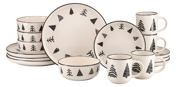 KOMBINOVANÁ SOUPRAVA Nordic Christmas Black 16dílné Creatable - Sady nádobí kombinované, Online Only