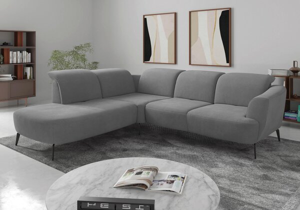 ROHOVÁ SEDAČKA, textil, šedá Sit & More - Sedací soupravy, Online Only