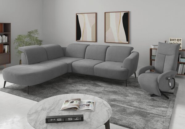 ROHOVÁ SEDAČKA, textil, šedá Sit & More - Sedací soupravy, Online Only