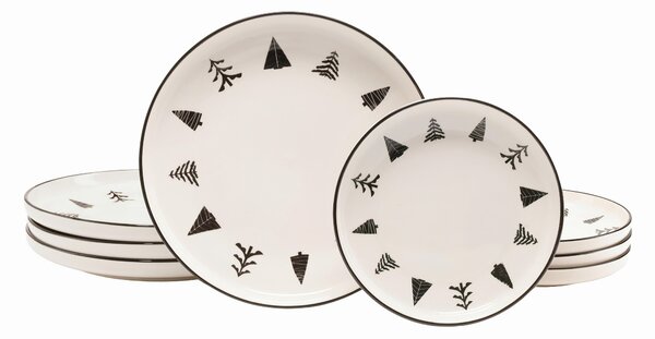 JÍDELNÍ SOUPRAVA Nordic Christmas Black 8dílné Creatable - Jídelní servisy, Online Only