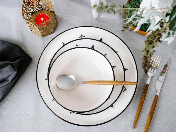 JÍDELNÍ SOUPRAVA Nordic Christmas Black 8dílné Creatable - Jídelní servisy, Online Only