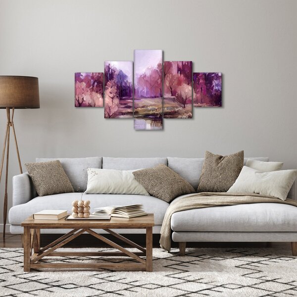 Obraz - Podzimní krajinomalba (125x70 cm)