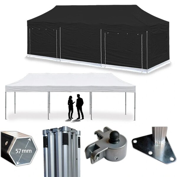 Nůžkový párty stan RedX® PROFI EXTREME 4x12 m (Nůžkový párty stan 4x12 m v naší nejbytelnější hliníkové verzi s možností potisku)