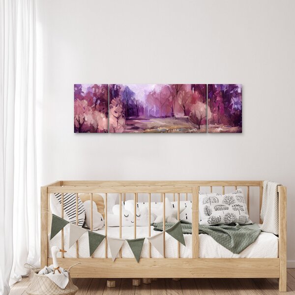 Obraz - Podzimní krajinomalba (170x50 cm)