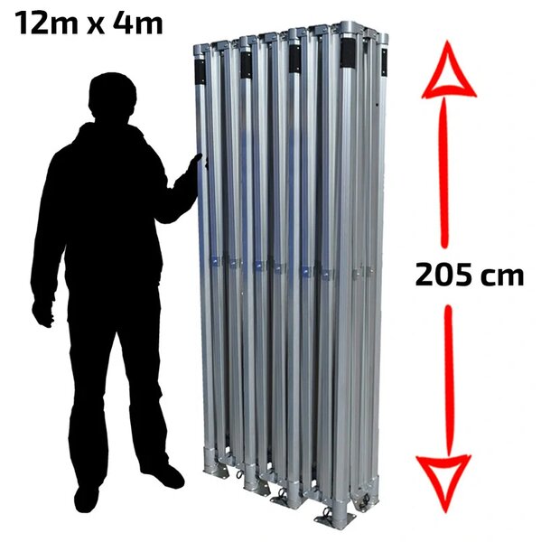 Nůžkový párty stan RedX® PROFI EXTREME 4x12 m (Nůžkový párty stan 4x12 m v naší nejbytelnější hliníkové verzi s možností potisku)