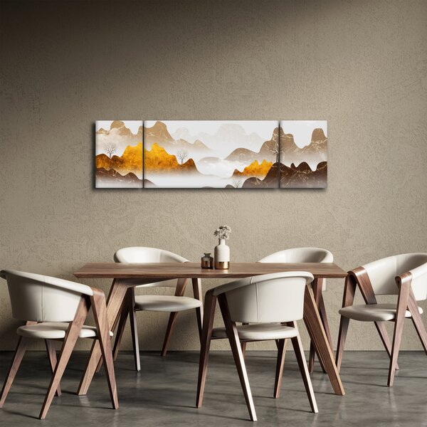 Obraz - Hory v mlze (170x50 cm)