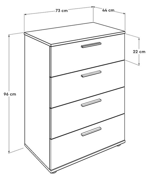 ASIR Komoda SFN540 bílá