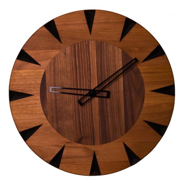Kamohome Dřevěné nástěnné hodiny GEMINI Průměr hodin: 40 cm