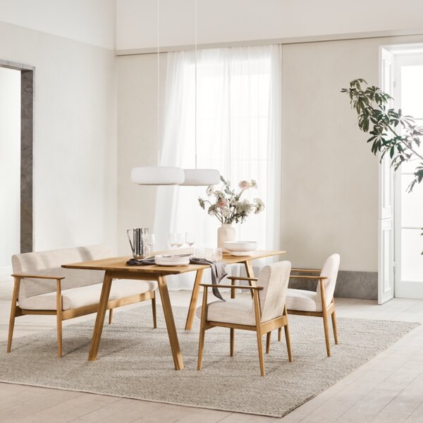 Bolia Opálově bílé skleněné závěsné LED světlo Fluire 42 cm