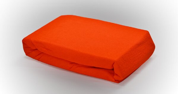 Stanex Froté napínací prostěradlo oranžové ROZMĚR: (š/d/v) 130 x 200 x 20 cm, Barva: ORANŽOVÉ