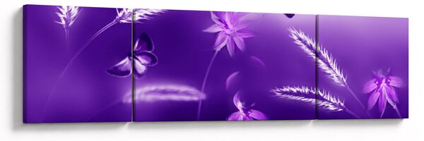 Obraz - Motýlí louka (170x50 cm)