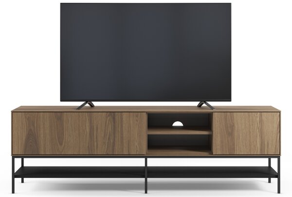 Marckeric Hnědo-černý TV stolek Amira 180 x 35 cm s dubovým dekorem