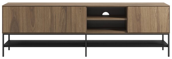 Marckeric Hnědo-černý TV stolek Amira 180 x 35 cm s dubovým dekorem