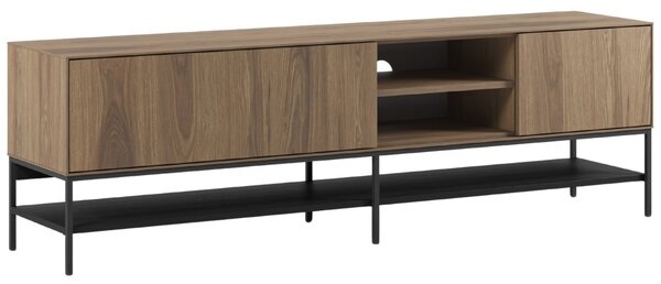 Marckeric Hnědo-černý TV stolek Amira 180 x 35 cm s dubovým dekorem
