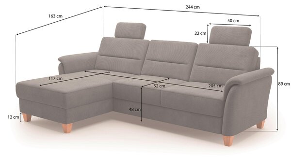 ROHOVÁ SEDAČKA, textil, terracotta Sit & More - Sedací soupravy, Online Only