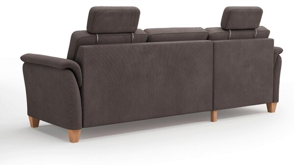 ROHOVÁ SEDAČKA, textil, tmavě hnědá Sit & More - Sedací soupravy, Online Only